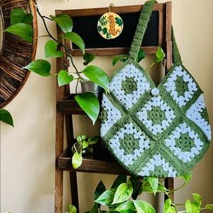 Green Crochet Cutie - Tote Bag